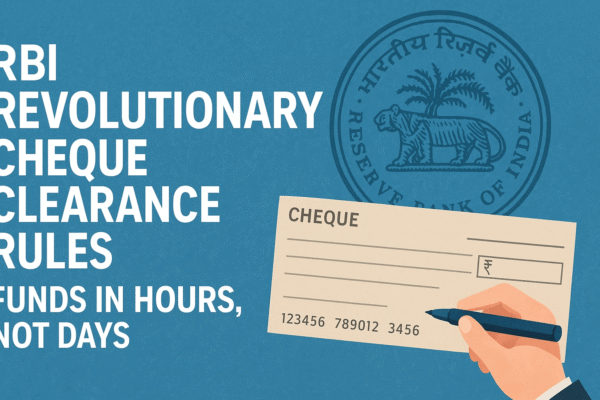 RBI’s Revolutionary Cheque Clearance Rules: Funds in Hours, Not Days!